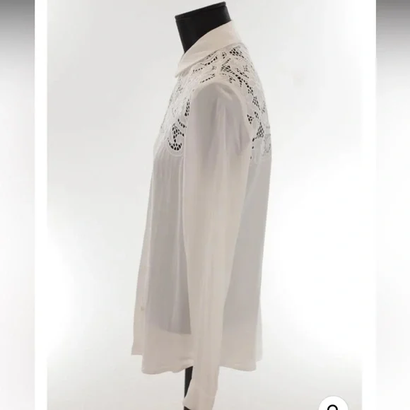 THE KOOPLES White Floral Button Down (S) - Picture 3 of 5